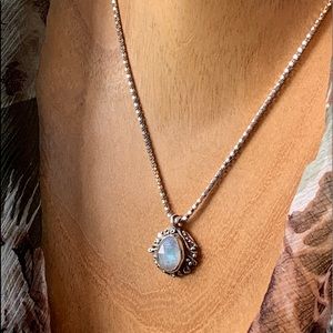 Handmade Moonstone and sterling pendant